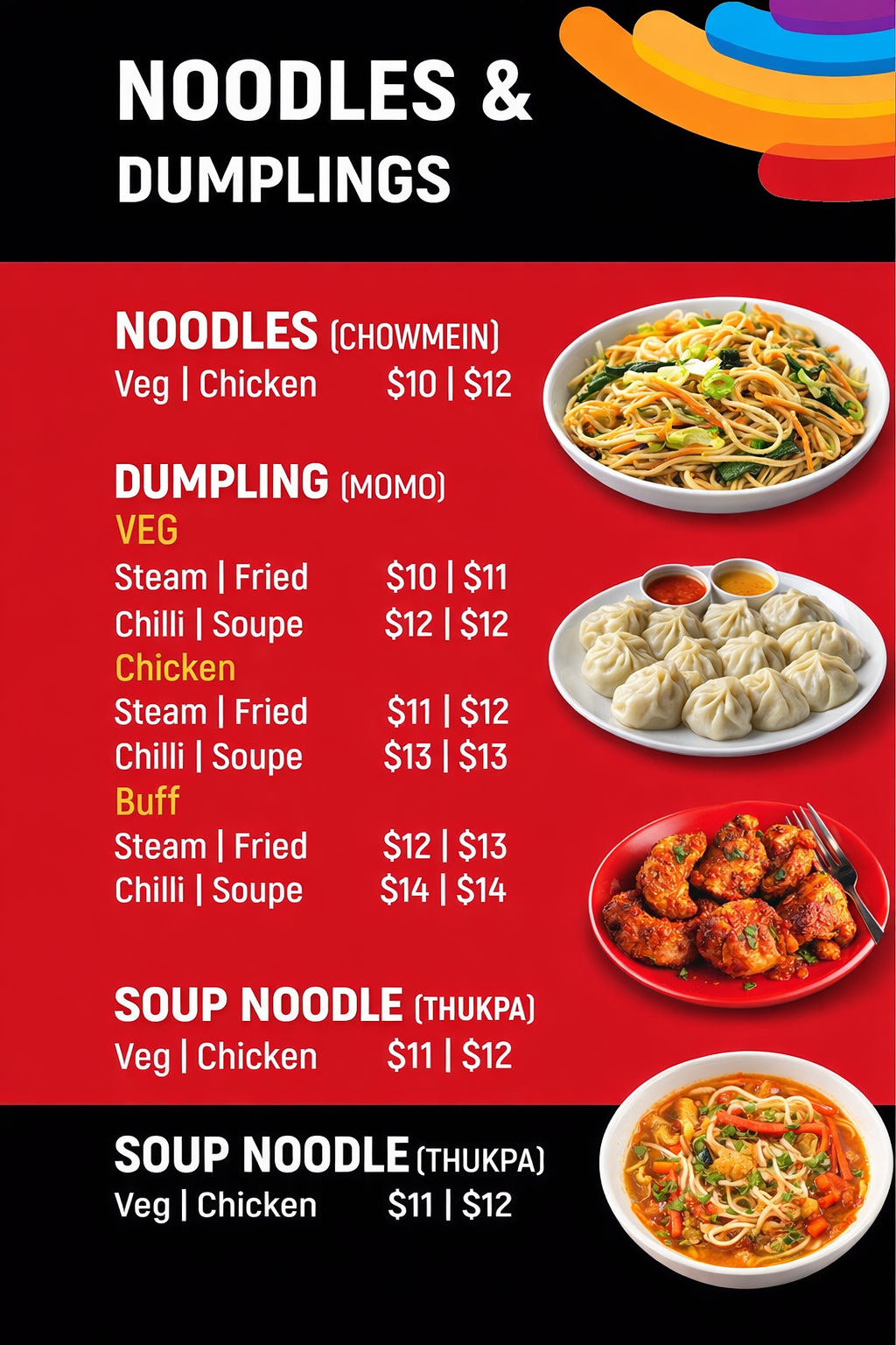 Cafe Indreni Menu Page 1